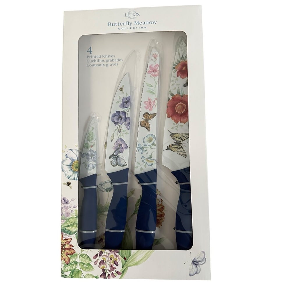 LENOX Butterfly Meadow 4-Piece Knife Set. Brand New in Original Box! - Picture 2 of 8